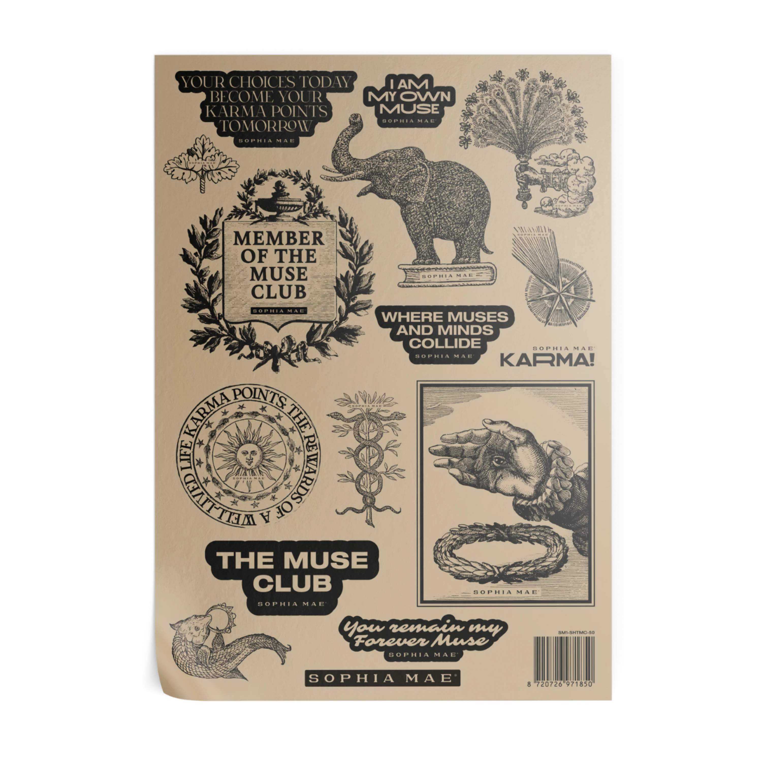 THE MUSE CLUB STICKER SHEET